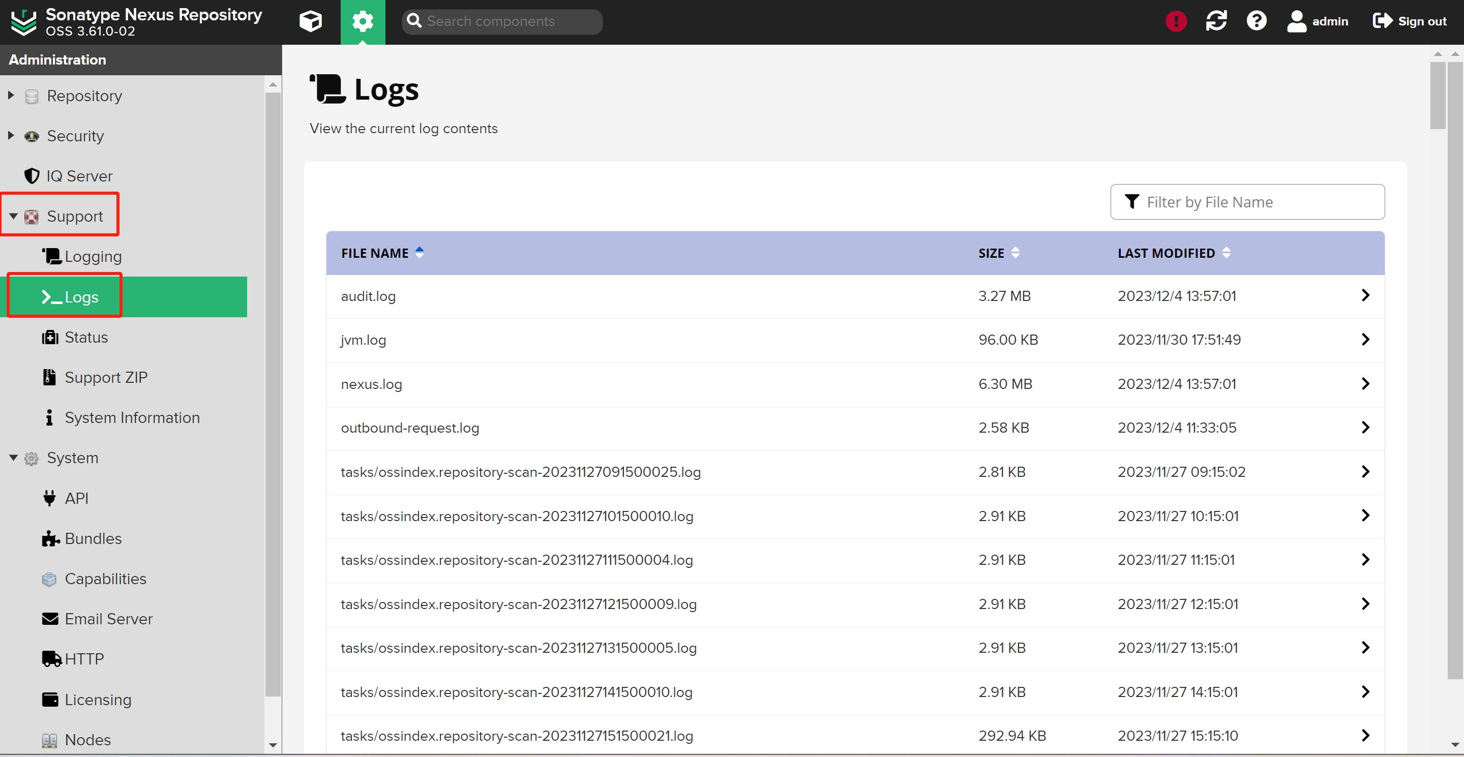 log